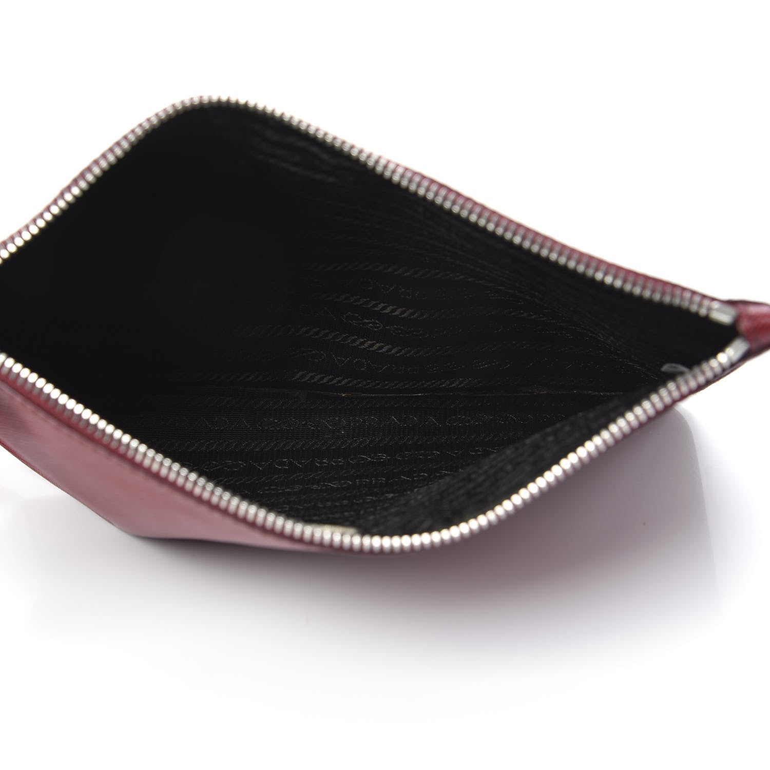 Prada Saffiano Flat Cosmetic Pouch Rubino 5 of 9