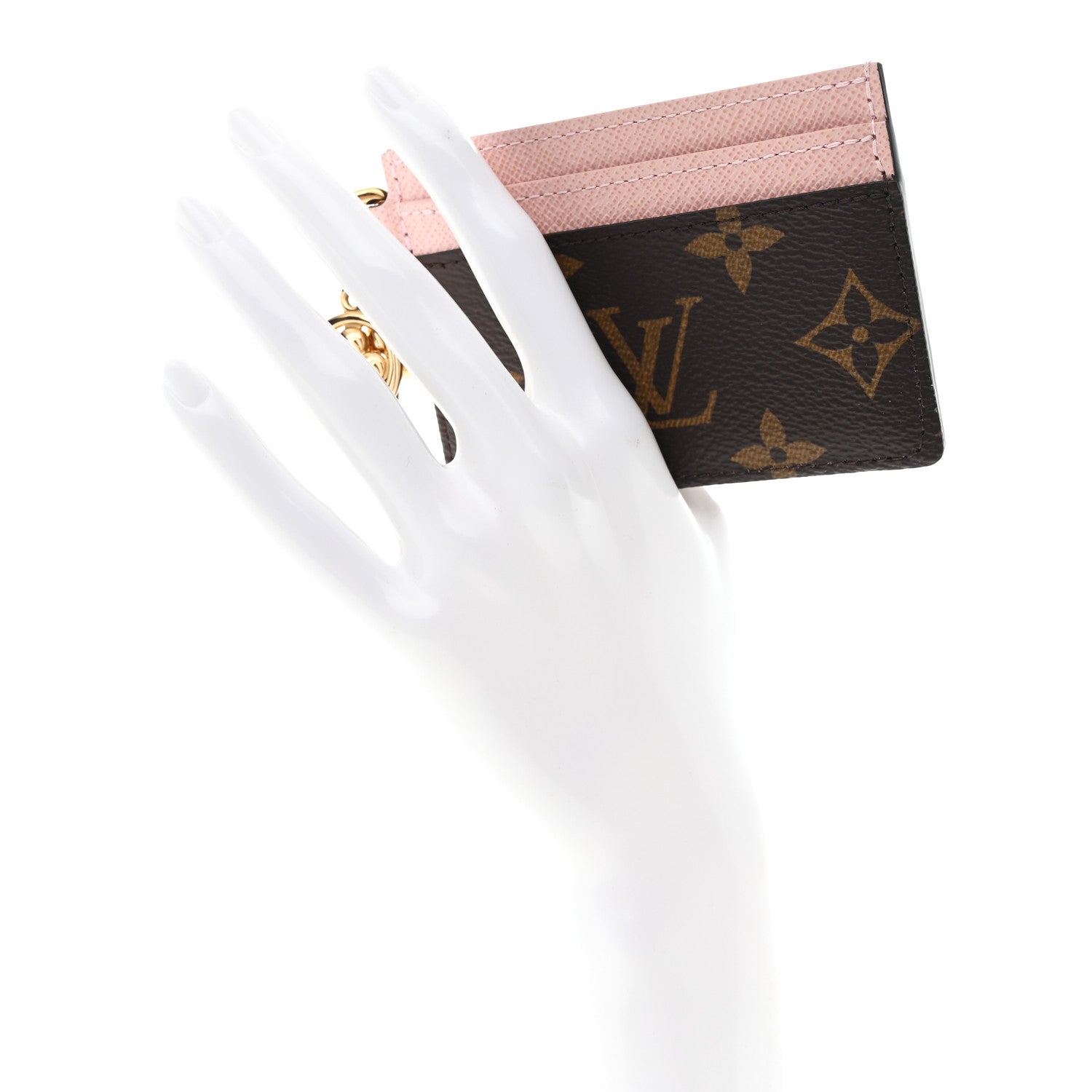 Louis Vuitton Monogram LV Charms Card Holder Rose Ballerine 2 of 7
