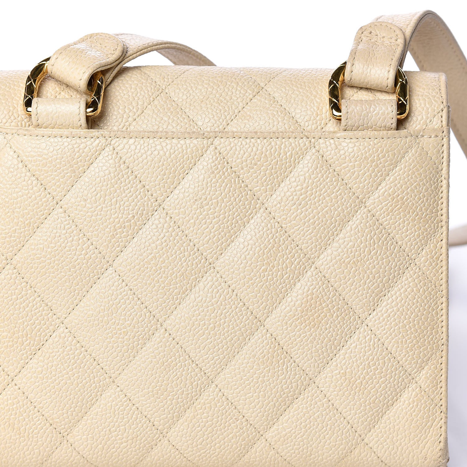 Chanel Caviar Quilted Envelope Flap Crossbody Light Beige 10 of 14