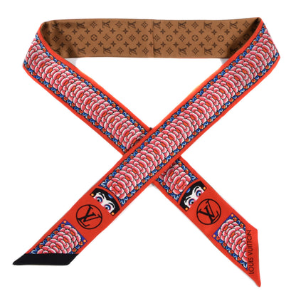 Louis Vuitton Silk Monogram Kabuki Stickers BB Bandeau Rouge 1 of 3