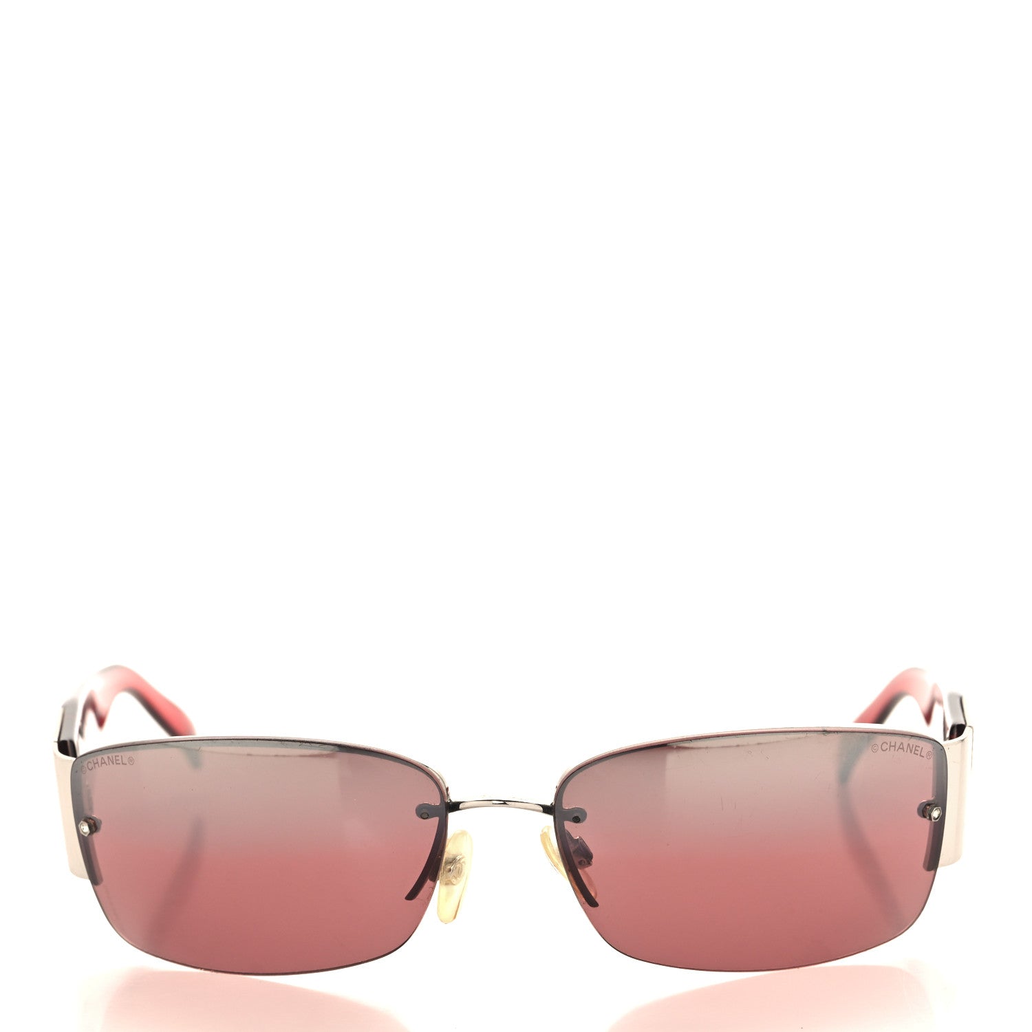 Chanel Crystal CC Sunglasses 4117-B Red 2 of 8