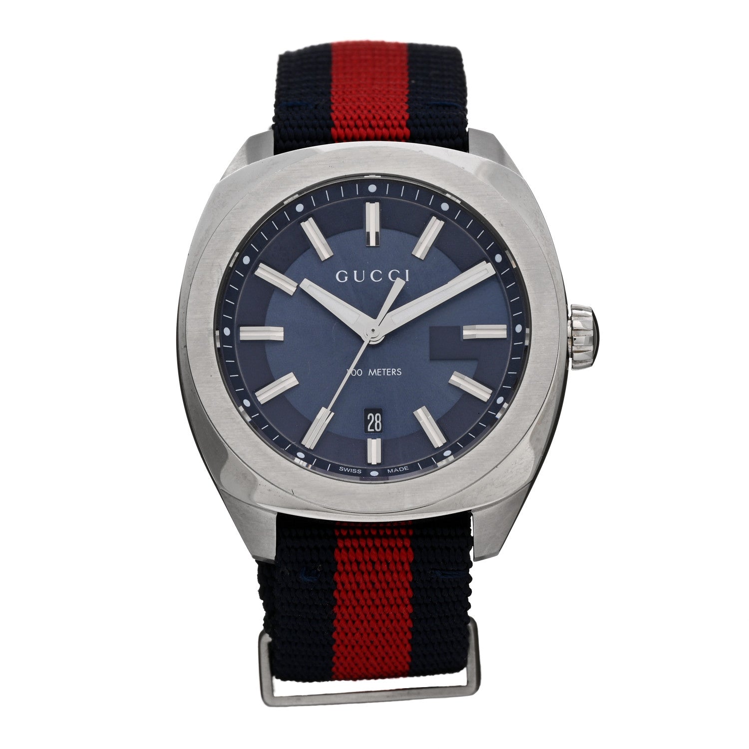 Gucci Stainless Steel Nylon 41mm GG2570 Quartz Watch Blue 1 of 4