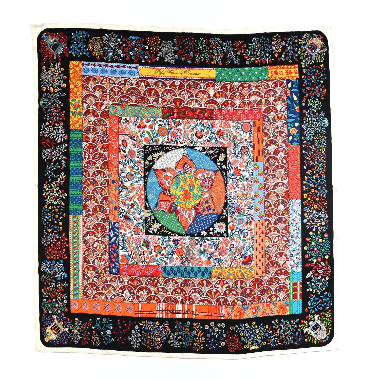 Hermes Cashmere Silk Pique Fleuri de Provence Shawl 140 1 of 5