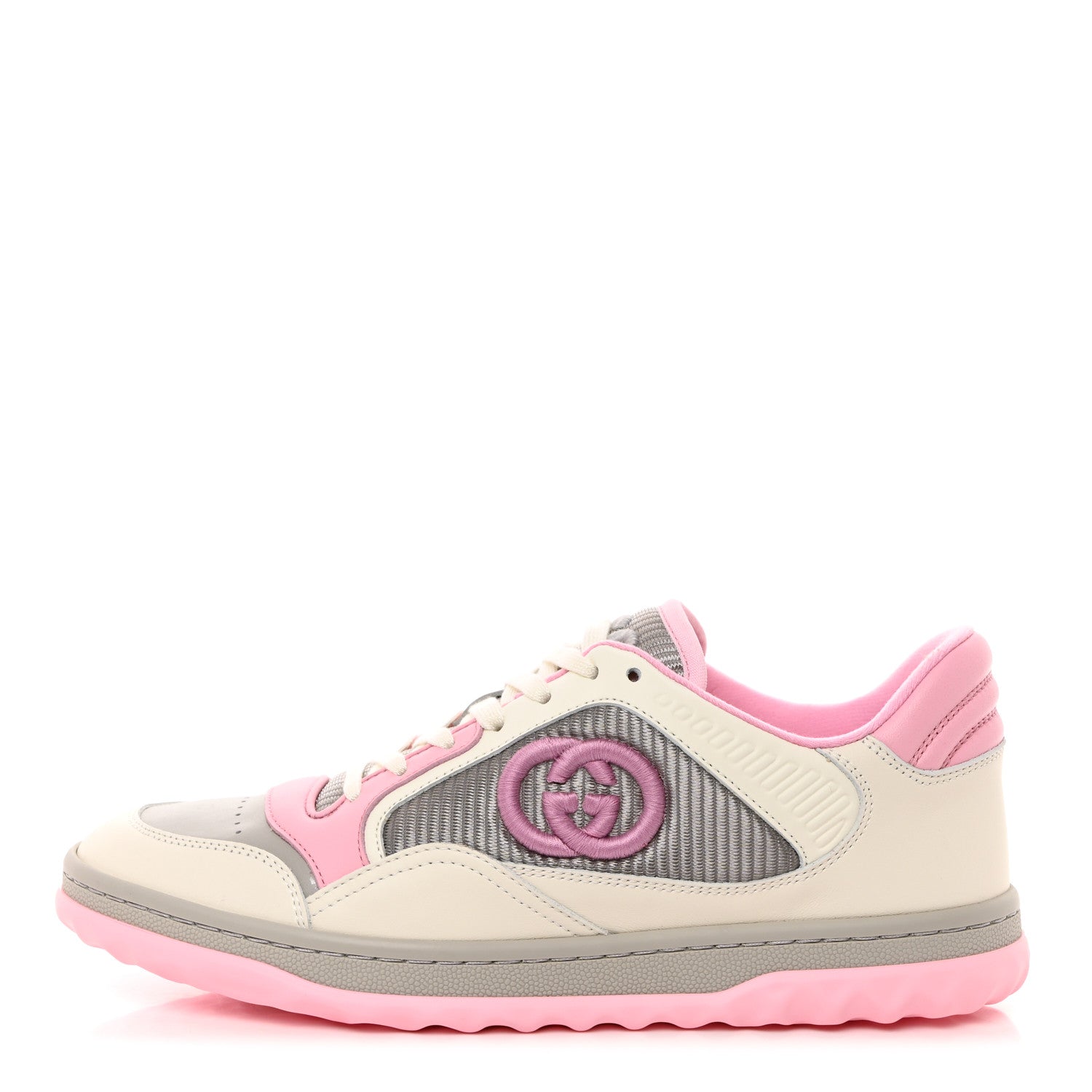 Gucci Dali Soft Calfskin Womens Mac80 Sneakers 38 Off White Grey Sky Light Rose 1 of 8