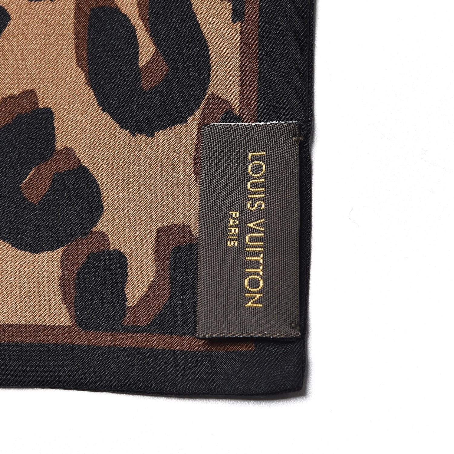 Louis Vuitton Silk Leopard Bandeau Scarf Marron 3 of 4
