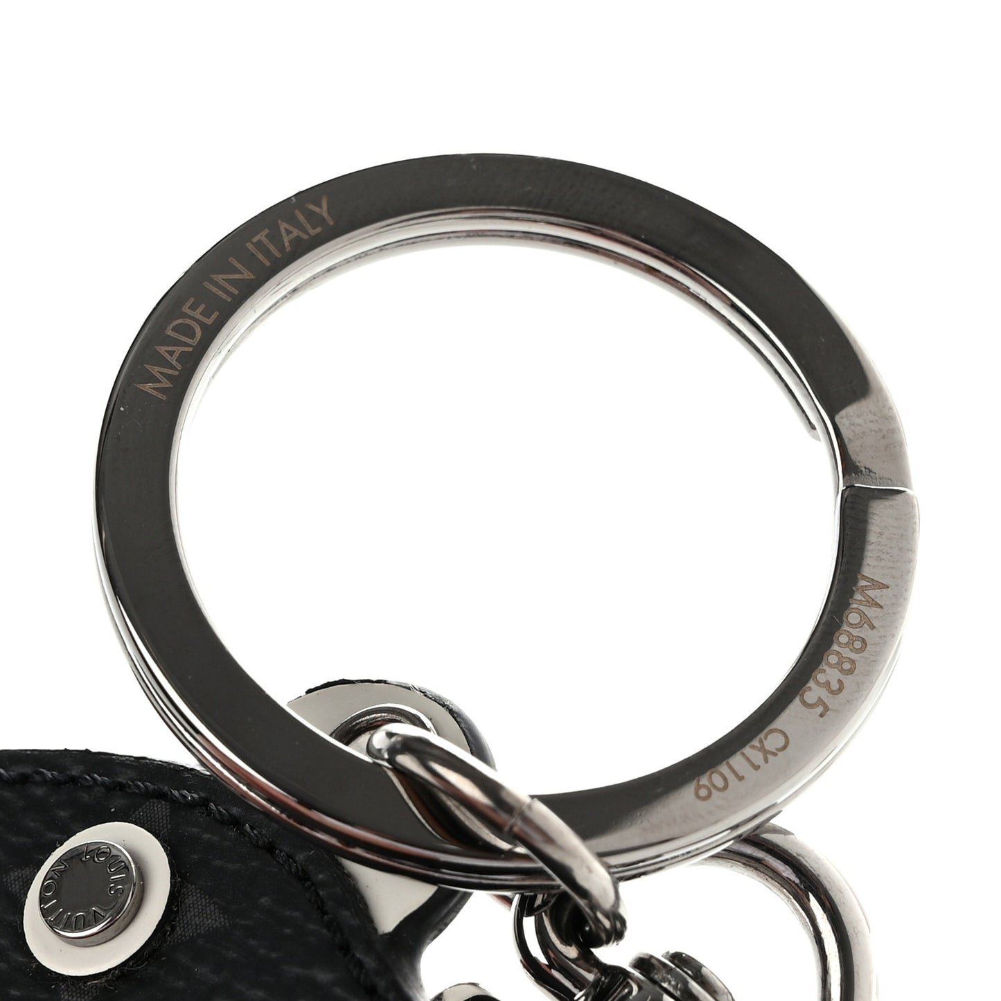 Calfskin Monogram Eclipse Rat Bag Charm Key Holder