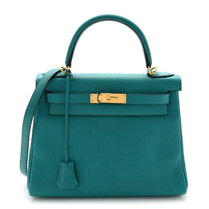 Hermes Taurillon Clemence Kelly Retourne 28 Bleu Paon 1 of 12