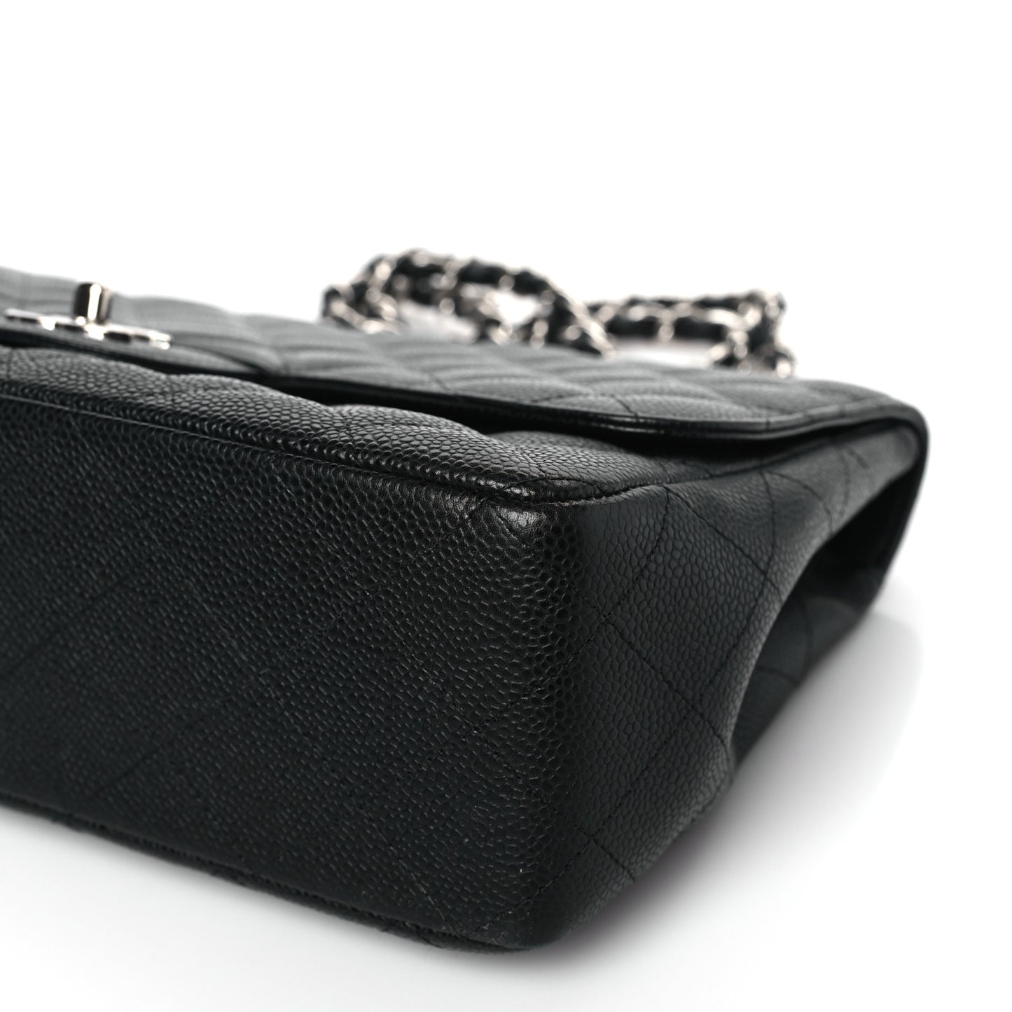 Caviar Quilted Jumbo Single Flap Black