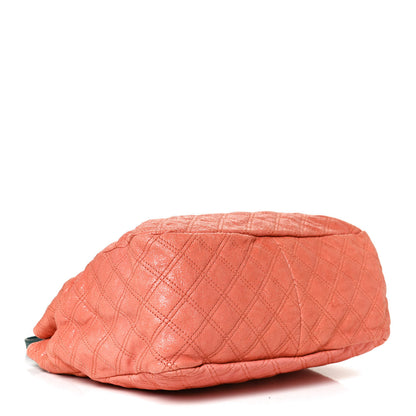 Marc Jacobs Calfskin Snakeskin Quilted Flap Pink Multicolor 4 of 12