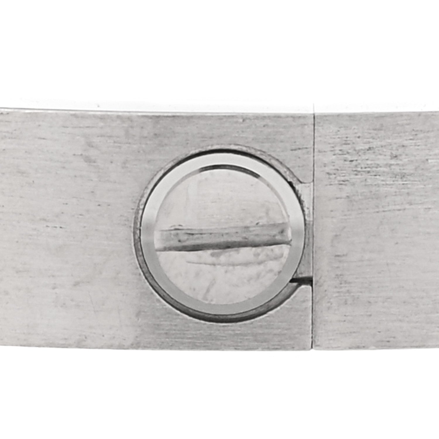 Cartier 18K White Gold Brushed Finish LOVE Bracelet 18 5 of 9