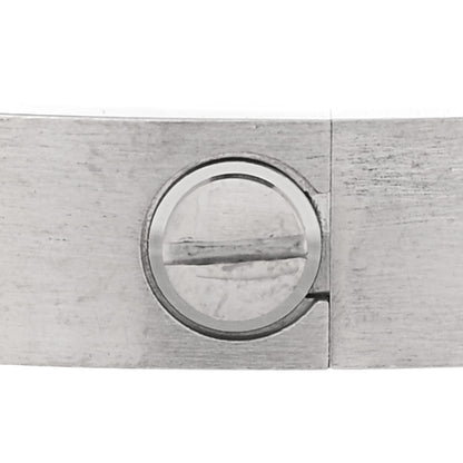 Cartier 18K White Gold Brushed Finish LOVE Bracelet 18 5 of 9