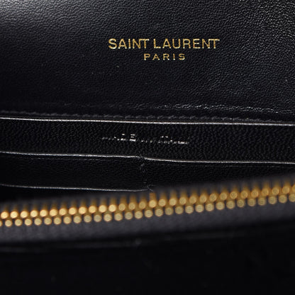 Saint Laurent Velvet Crystal Embellished Monogram Kate Chain Wallet Black 7 of 7