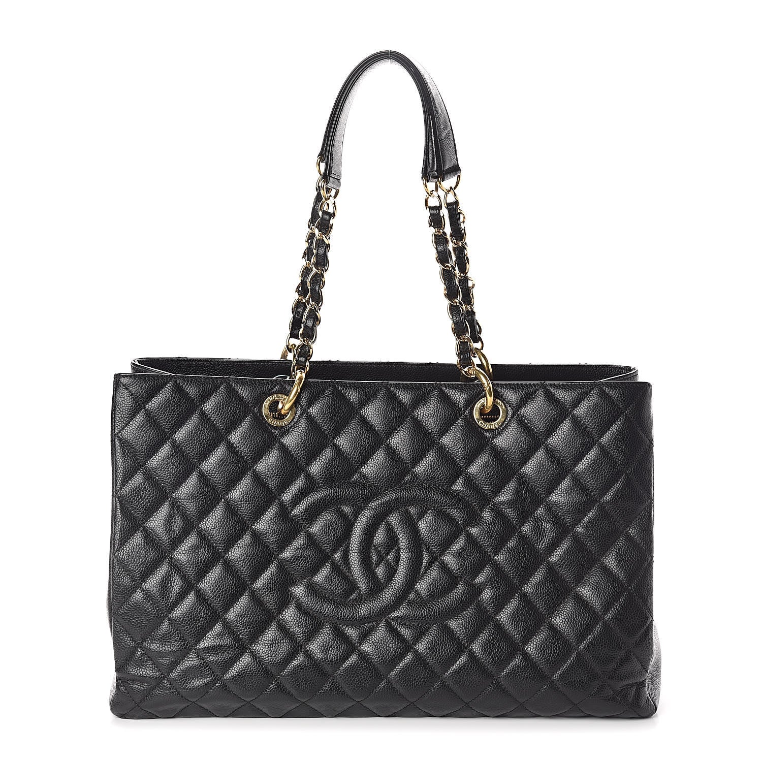 Chanel Caviar Quilted XL Grand Shopping Tote GST Black 1 of 10