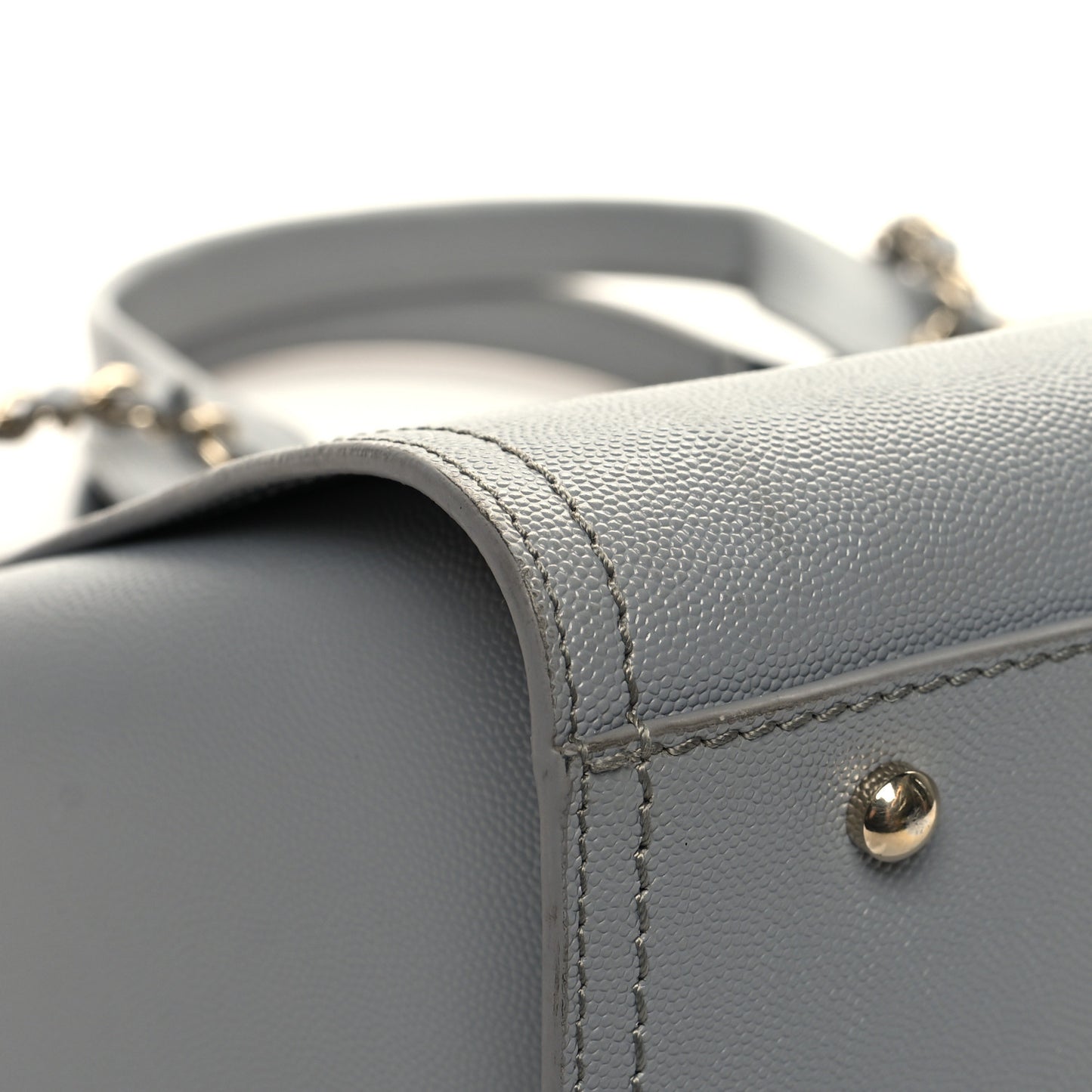 Caviar Studded Small Deauville Tote Grey