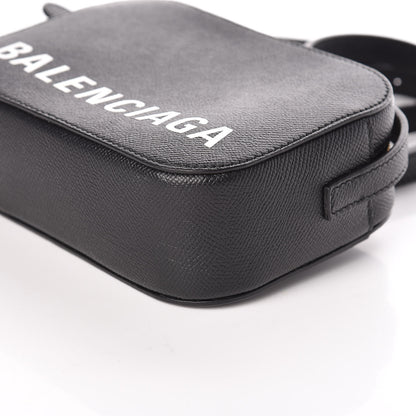 Balenciaga Signature Grained Calfskin Logo XS Ville Camera Bag Black White 8 of 8