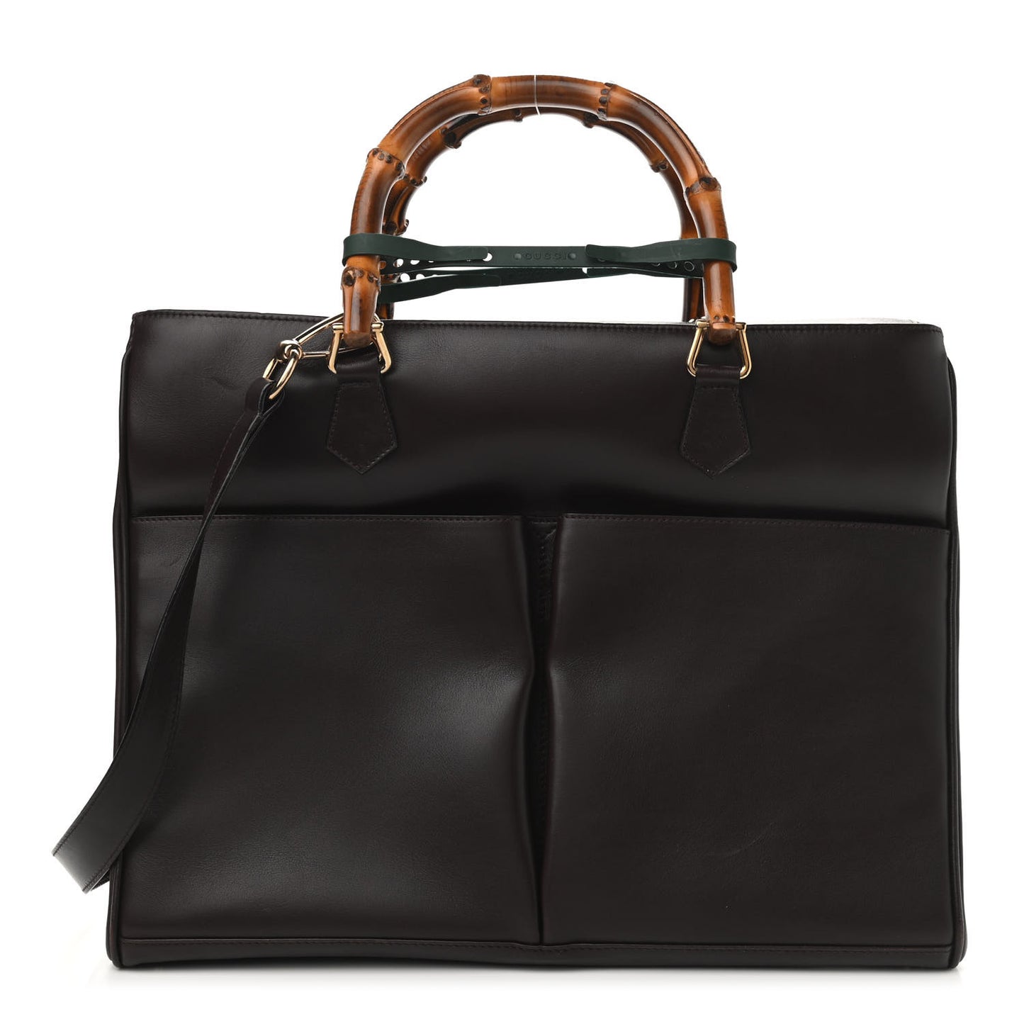 Calfskin Bamboo Tote Burgundy