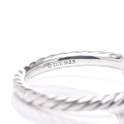 David Yurman Sterling Silver Diamond Petite Pavé Ring 50 5.5 6 of 6