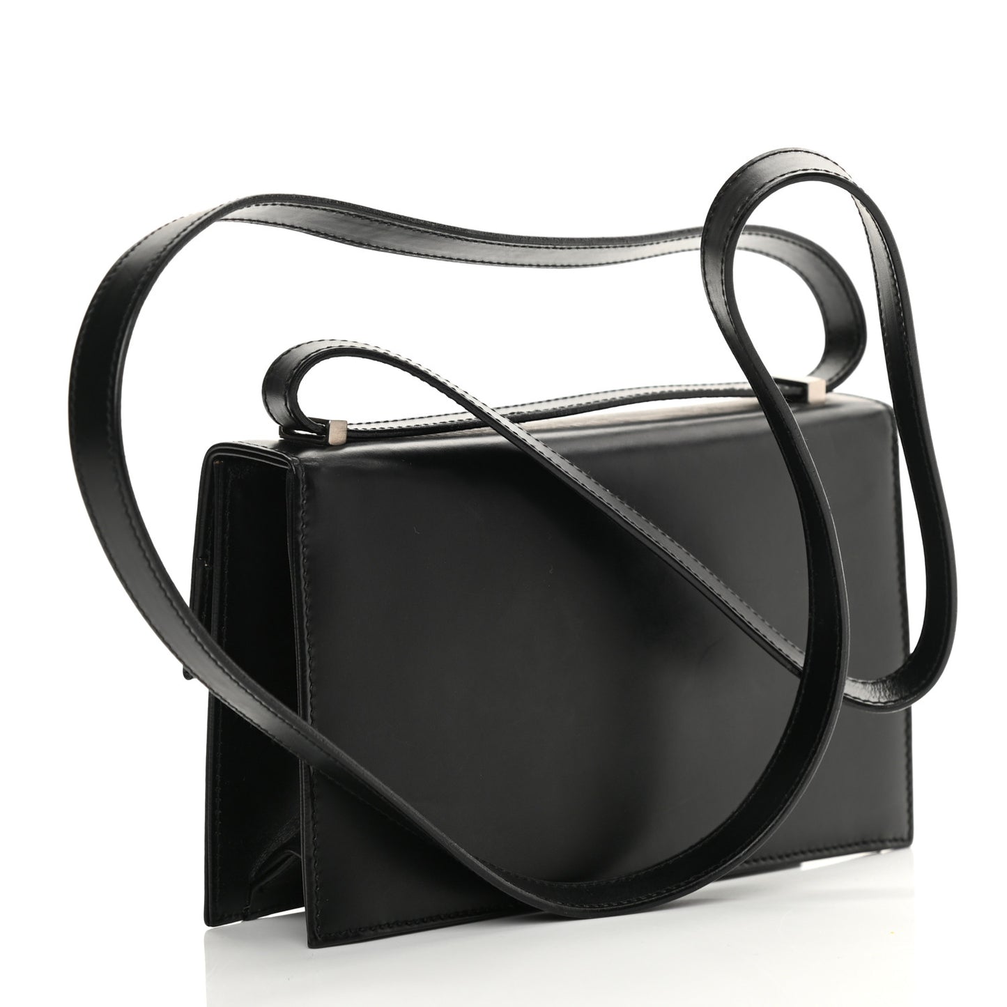 Calfskin Gancio Shoulder Bag Black