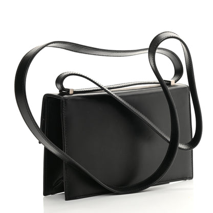 Salvatore Ferragamo Calfskin Gancio Shoulder Bag Black 3 of 12