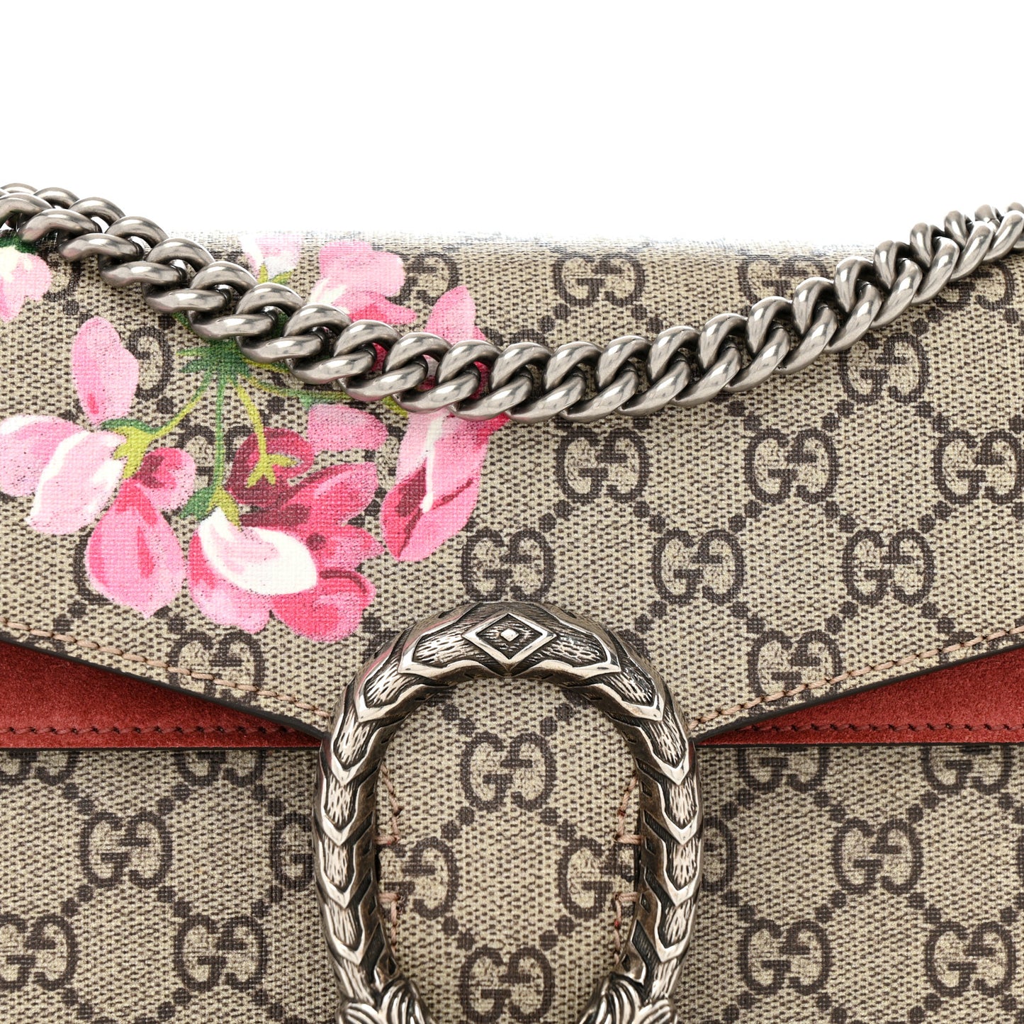 GG Supreme Monogram Blooms Small Dionysus Shoulder Bag Beige Multicolor Dry Rose