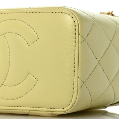 Chanel Lambskin Quilted Small Vanity Case With Chain Light Green 10 of 12