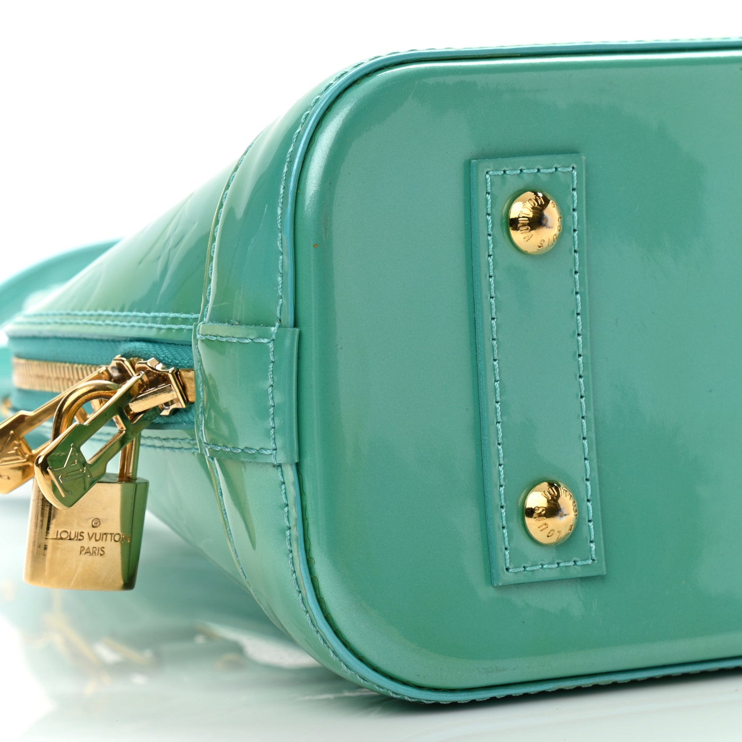 Louis Vuitton Vernis Alma BB Blue Lagon 8 of 12