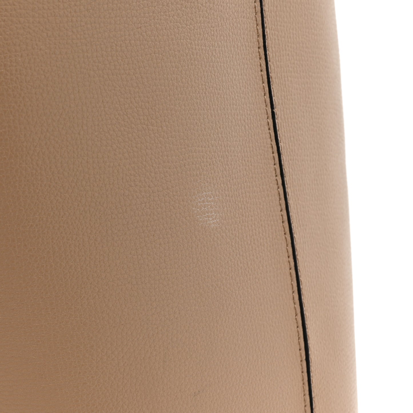 Grainy Calfskin Haymarket Check Medium Reversible Tote Camel