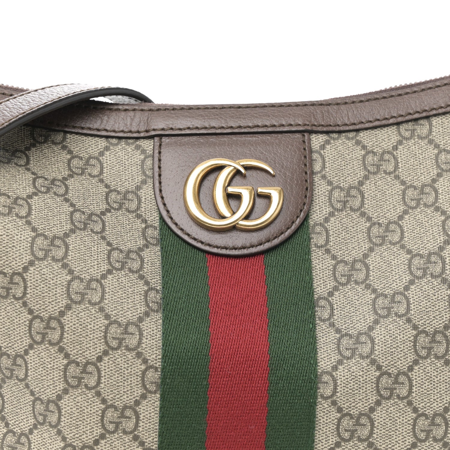 Gucci GG Supreme Monogram Web Small Ophidia Half Moon Hobo Brown 8 of 10