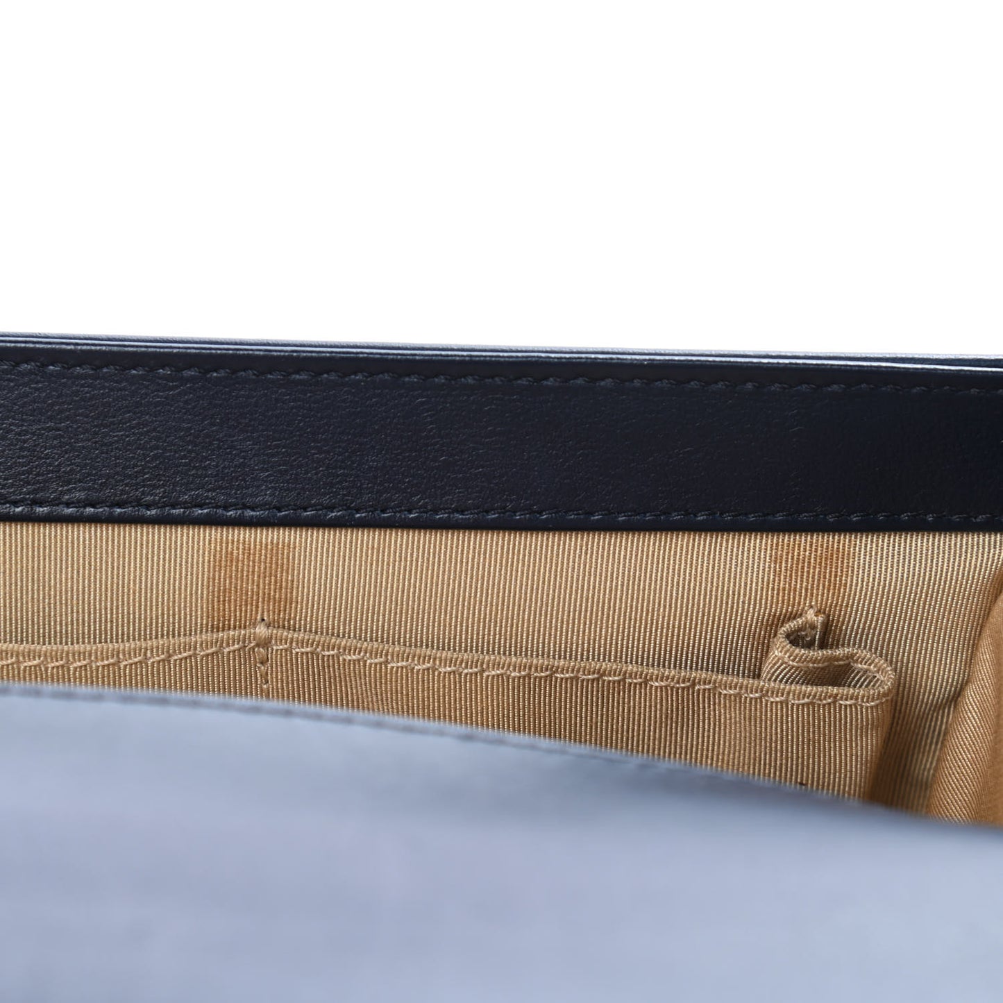 Calfskin Chevron Quilted New Medium Boy Flap Navy Blue