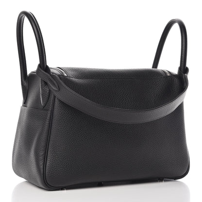 Hermes Taurillon Clemence Lindy 30 Black 3 of 9