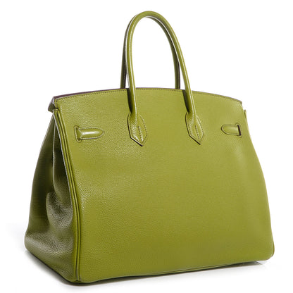 Hermes Togo Birkin 35 Vert Anis 13 of 23