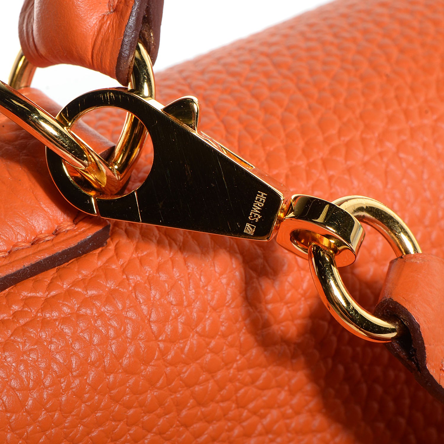 Hermes Togo Kelly Retourne 35 Orange 10 of 22