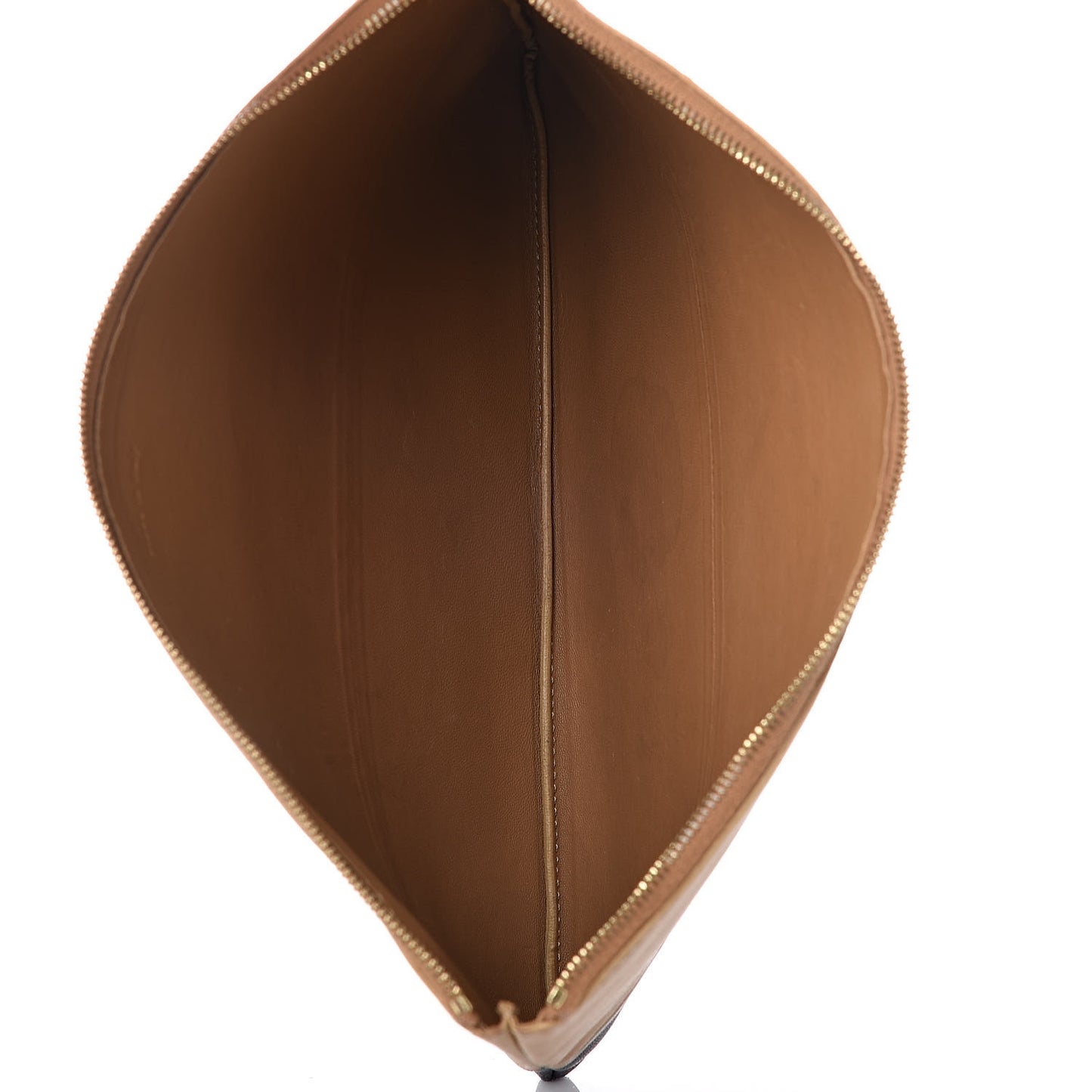 Lambskin Bi-Color Solo Clutch Pouch Nude