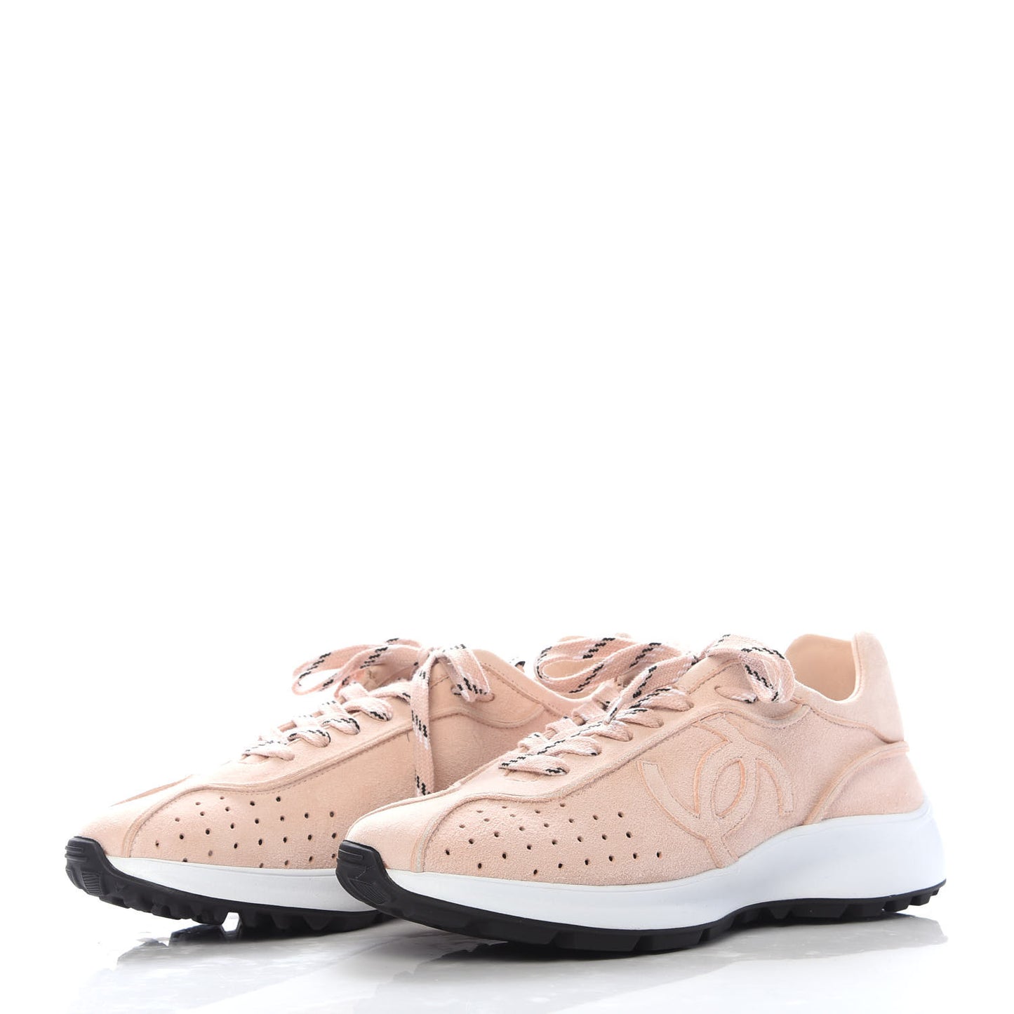 Suede Goatskin CC Sneakers 38.5 Light Pink