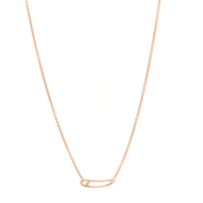 Hermes 18K Rose Gold Chaine d'Ancre Mini Punk Necklace ST 1 of 5