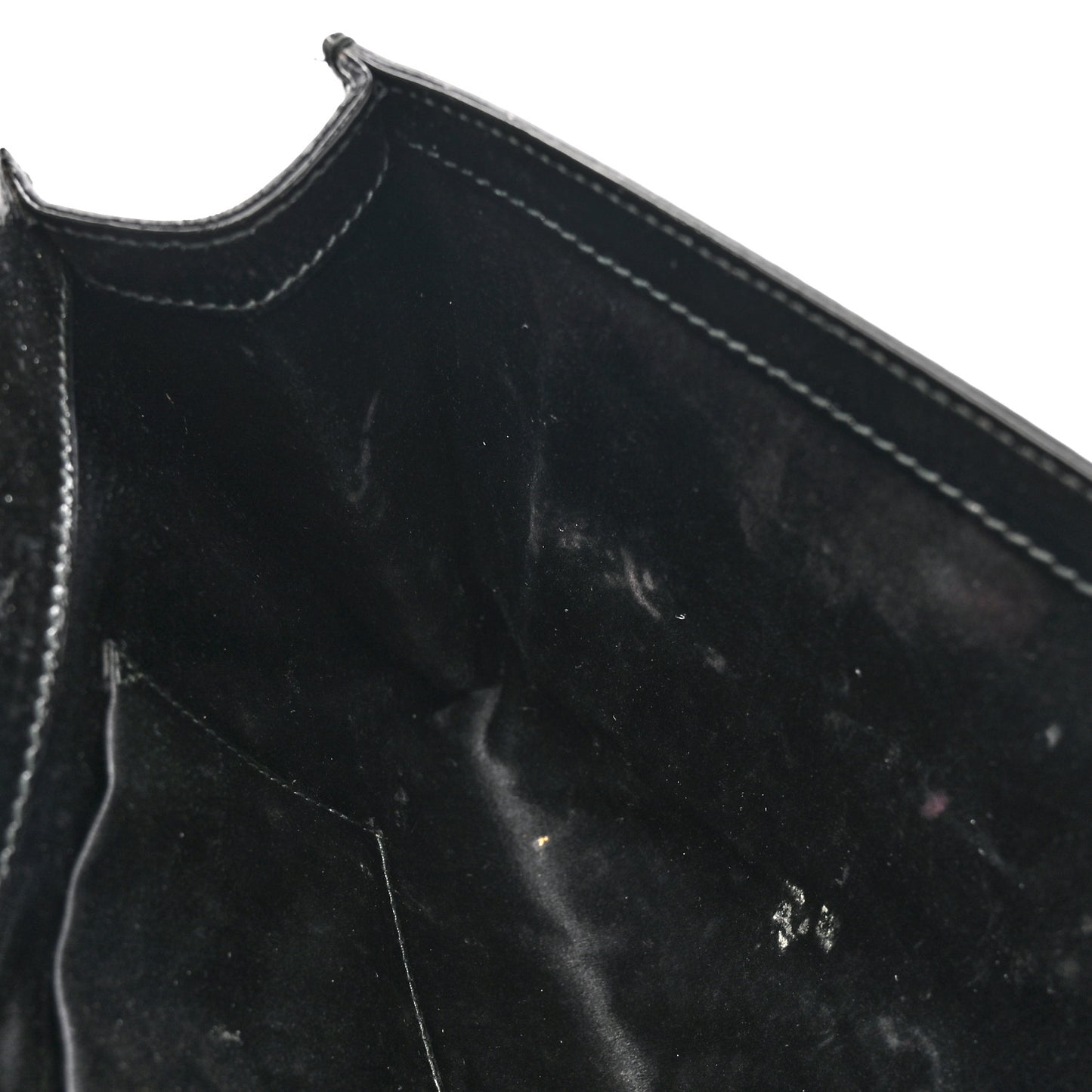 Textured Patent Monogram Large Belle De Jour Clutch Black