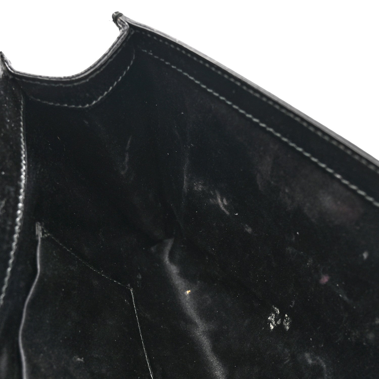 Saint Laurent Textured Patent Monogram Large Belle De Jour Clutch Black 9 of 11