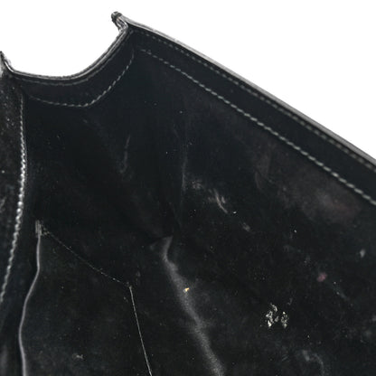 Saint Laurent Textured Patent Monogram Large Belle De Jour Clutch Black 9 of 11