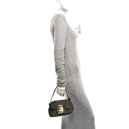 Fendi Micro Zucchino Forever Mini Mama Baguette Black Gold 2 of 9