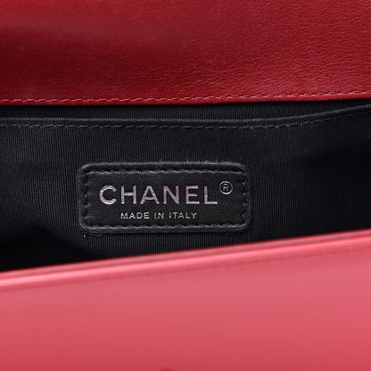 Chanel Patent Calfskin Quilted Medium Plexiglass Boy Flap Red 6 of 17