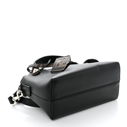Fendi Vitello Dolce Bi-Color FF 1974 Embossed Mini By The Way Boston Bag Black Maya 4 of 11