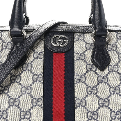 Gucci GG Supreme Monogram Web Small Ophidia Top Handle Bag Beige Blue 8 of 12