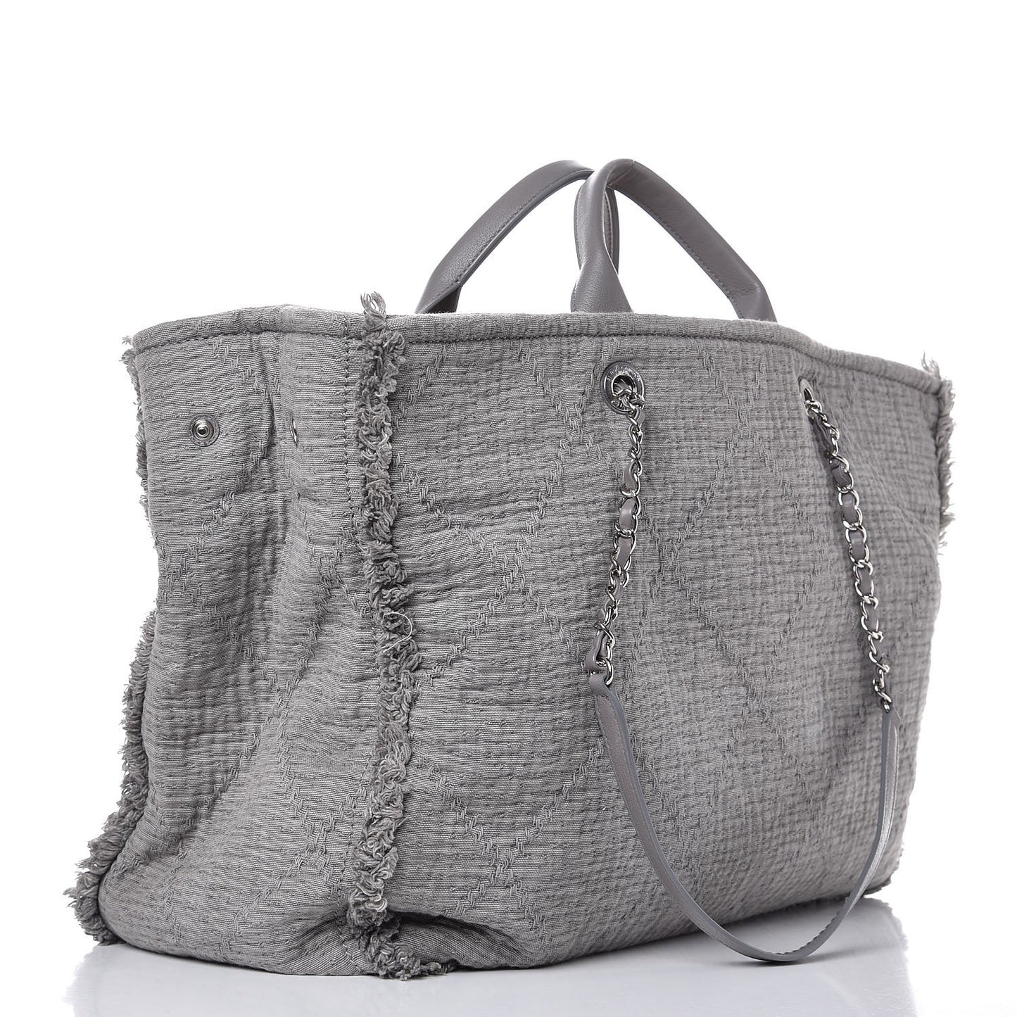 Canvas Extra Large Double Face Shopping Tote Grey