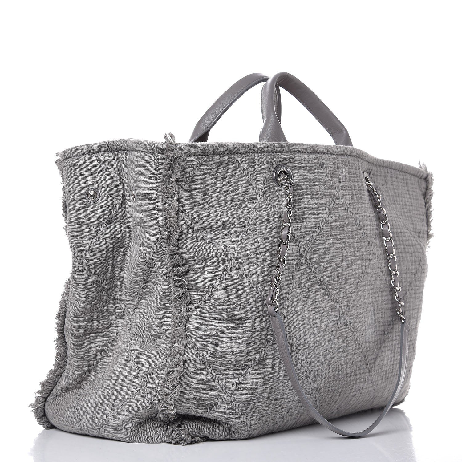 Chanel Canvas Extra Large Double Face Shopping Tote Grey 3 of 7