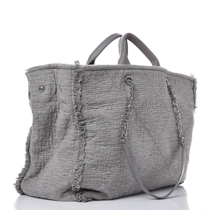 Chanel Canvas Extra Large Double Face Shopping Tote Grey 3 of 7