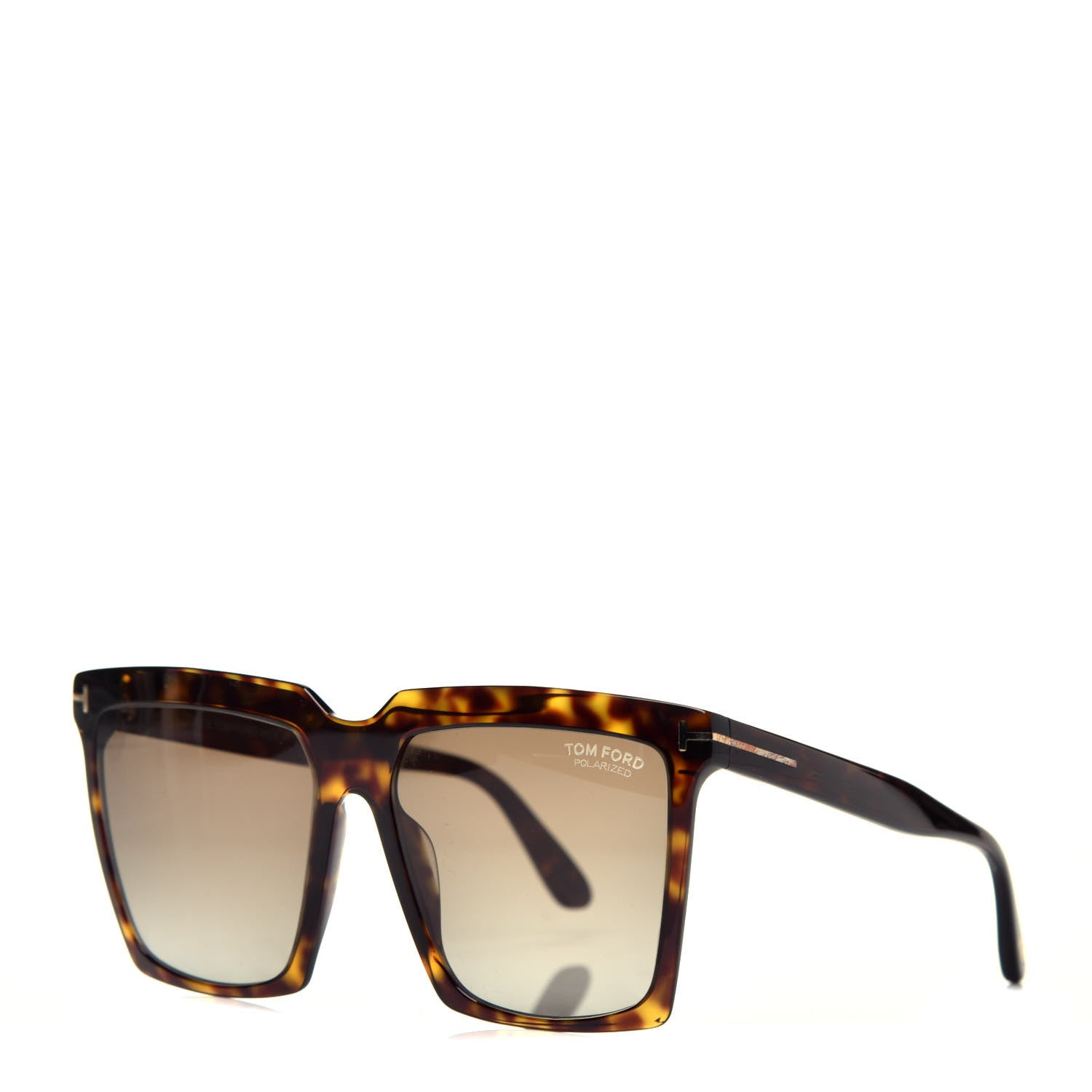 Tom Ford Acetate Polarized Sabrina Cat Eye Sunglasses TF764 Dark Havana 1 of 8