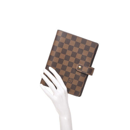 Louis Vuitton Damier Ebene Medium Ring Agenda Cover 2 of 8