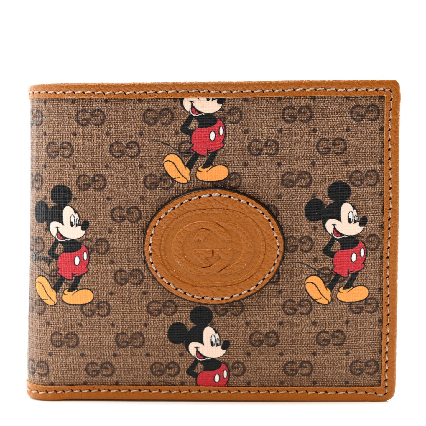 X DISNEY Mini Vintage GG Supreme Monogram Mickey Mouse Wallet Beige Vintage Sun Oil