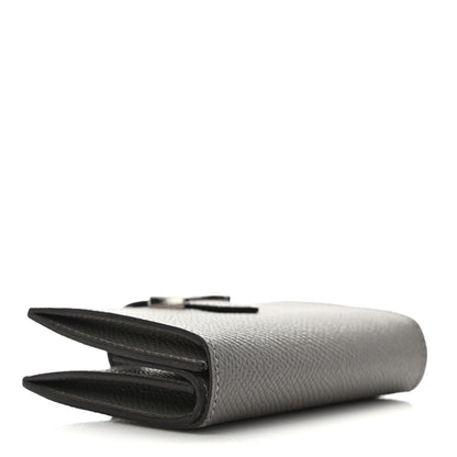 Hermes Epsom Bearn Card Holder Wallet Gris Meyer 4 of 7
