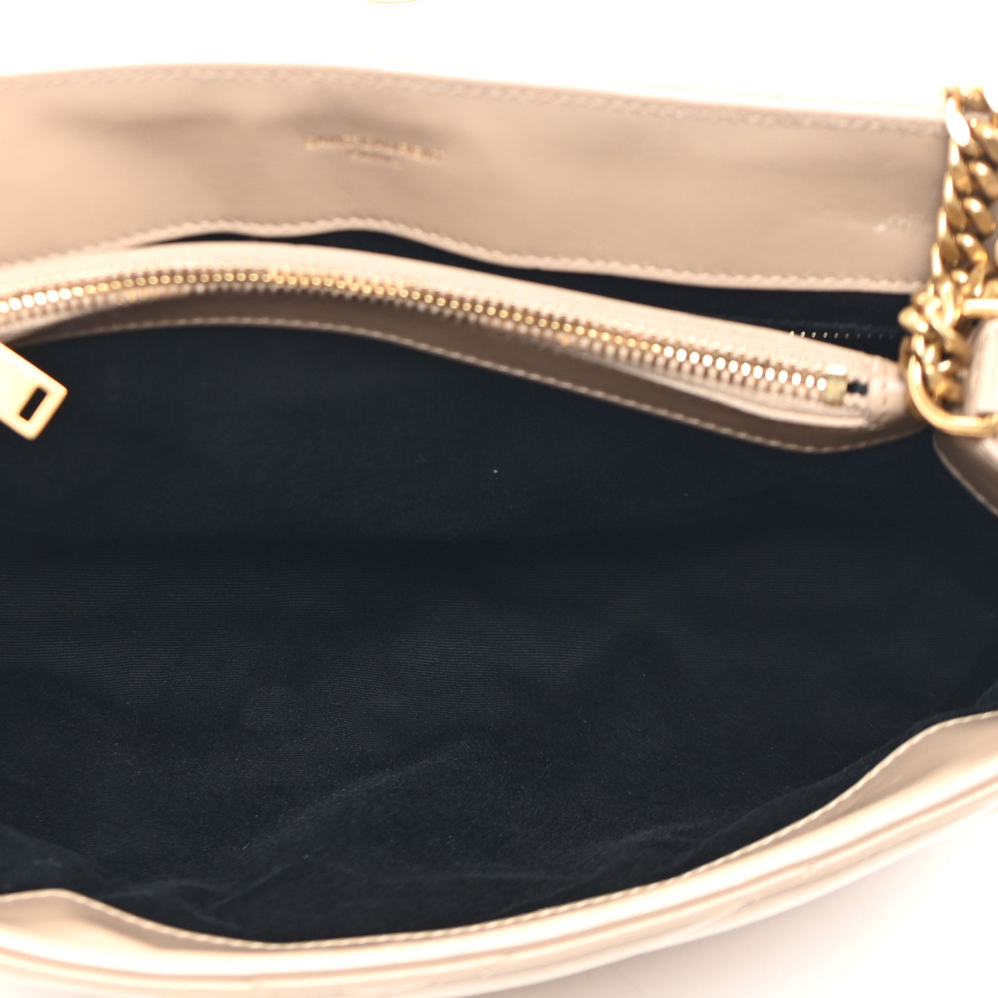 Calfskin Y Quilted Monogram Medium Loulou Chain Satchel Dark Beige